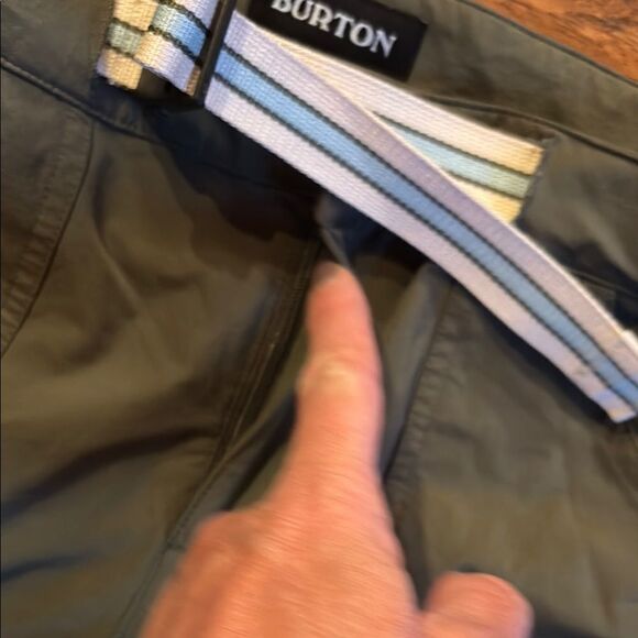 Burton Green Cargo Pants Durable Cotton Blend - Picture 6 of 10